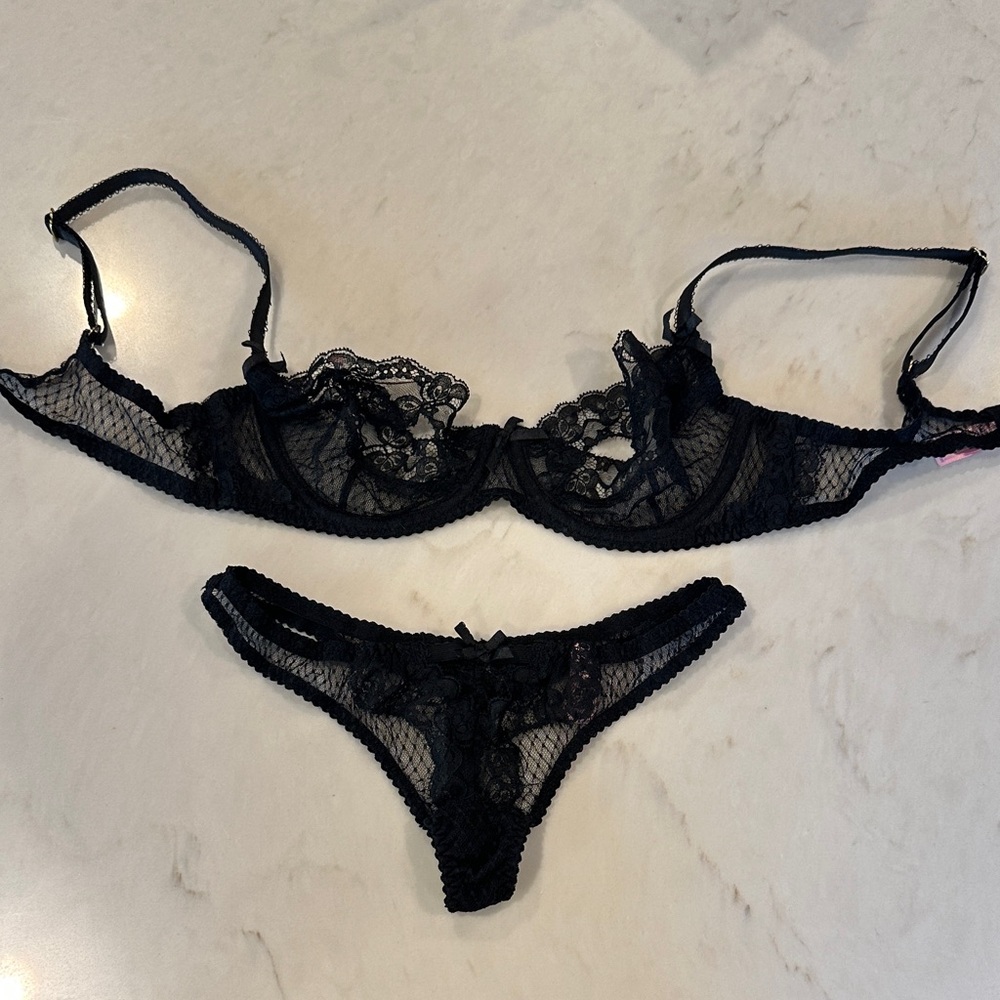 Agent Provocateur Elegant Black Lace Lingerie Set